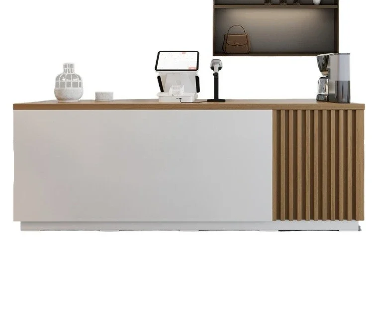 Milk tea shop checkout page store front desk dessert shop bar simple modern counter beauty salon restaurant