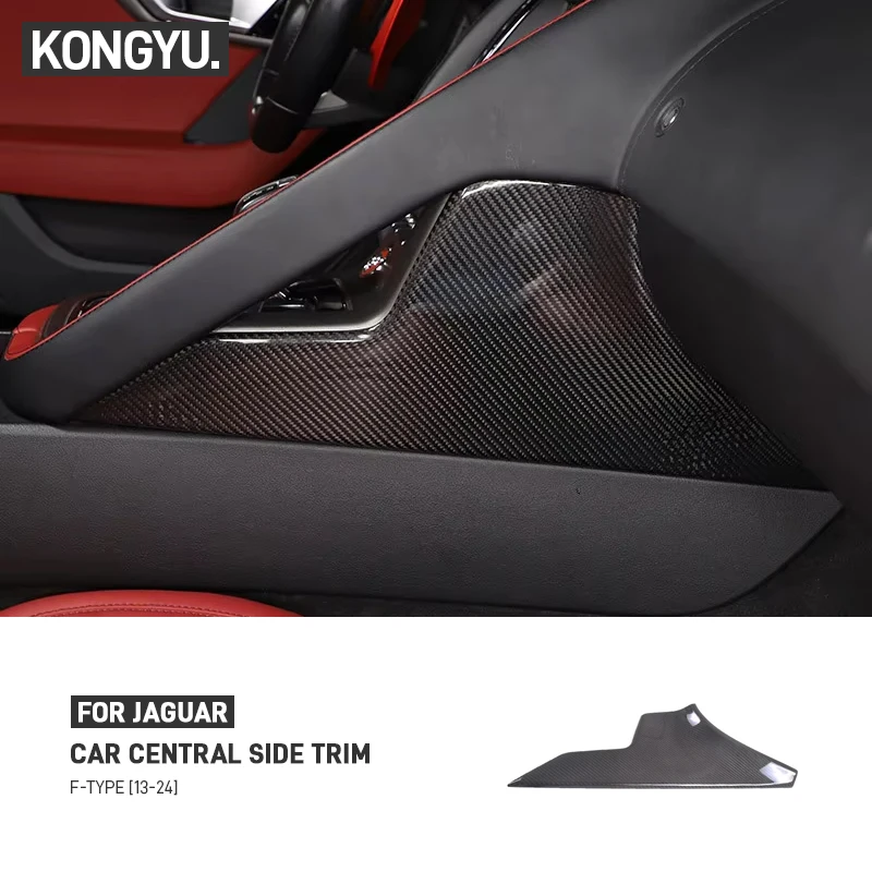 

For Jaguar F-Type X152 2013-2024 Real Carbon Fiber Car Central Control Side Panel Trim Cover Sticker Interior Accessories