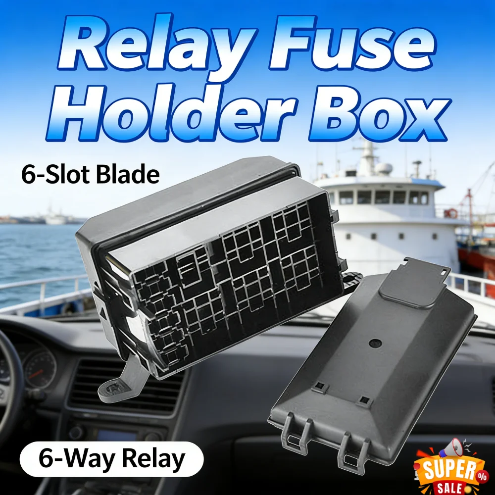 Car Fuse Box 6-Way …