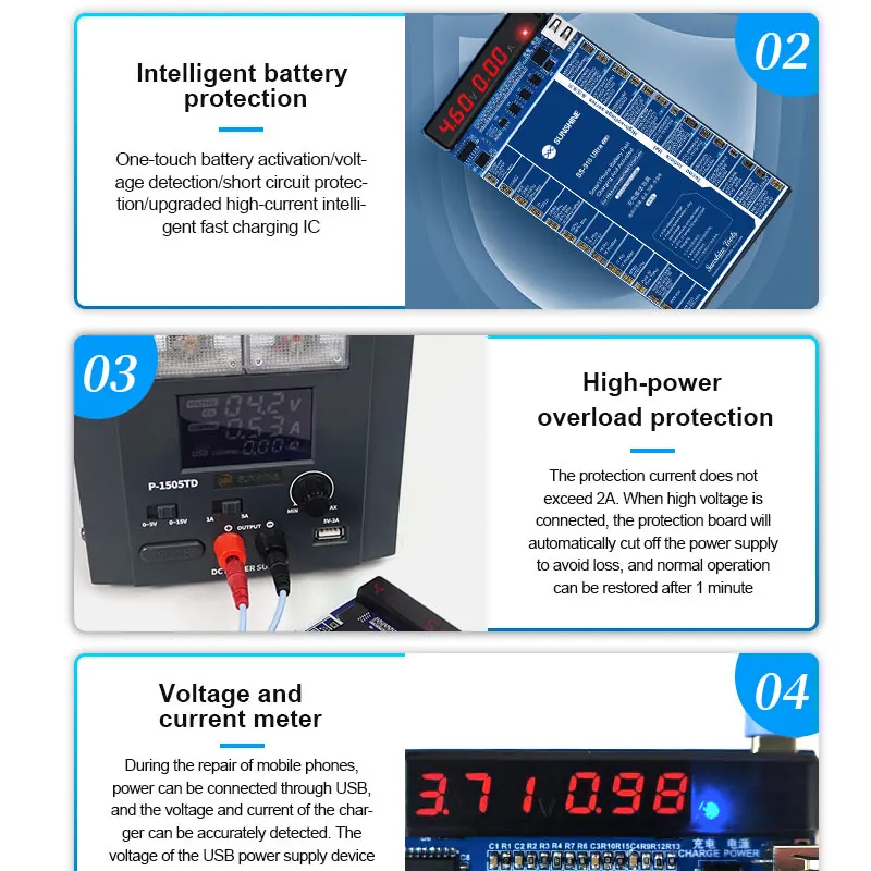 SUNSHINE SS-916 Ultra-Ladeaktivierungsvorrichtung, 5–9 V, adaptive Spannungsunterstützung für IP6G-IP17- und Android-Modelle – Detail 16