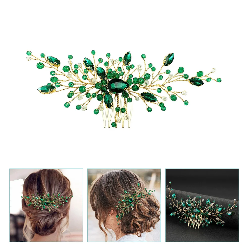 

Elegant Crystal Headdress For Women Girls Side Accessories Bridal Headpiece Wedding Hair Comb Bride Wedding Headdress Bridal