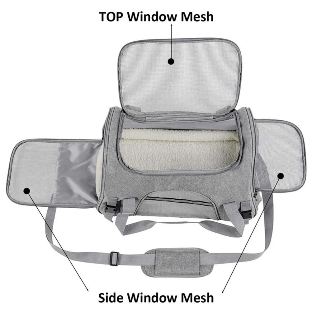 

Travel Pet Carrier Mesh Breathable Cat Dog Backpack Portable Puppy Carrier for Outings Breathable Pet Bag Cat Travel Bag