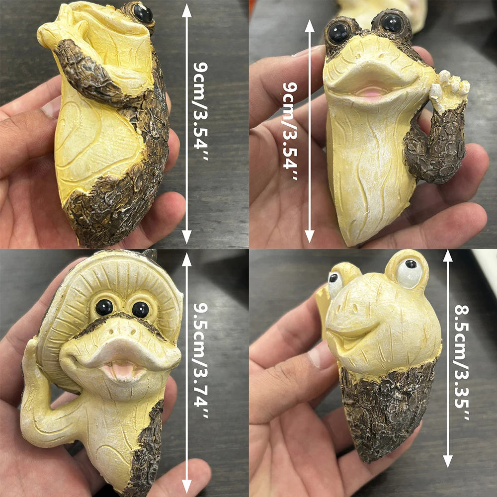 

Resin Simulation Funny Tree Frog Peeker Creative Garden Court Sculpture Decor Bonsai Landscape Home Animal Craft Figurine Decor