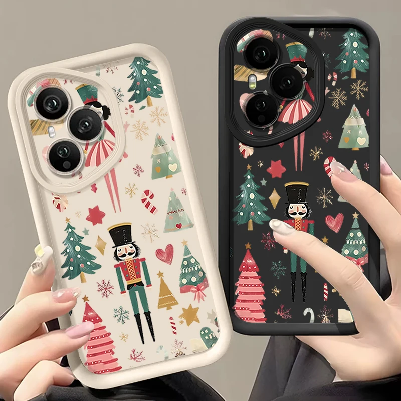 شجرة عيد الميلاد المطبوعة حافظة هاتف من البولي يوريثان لهاتف Honor 400 200 Pro Magic7 Lite X8c X9c الذكية X6a X6b X6c غطاء سيليكون ناعم مقاوم للصدمات #6