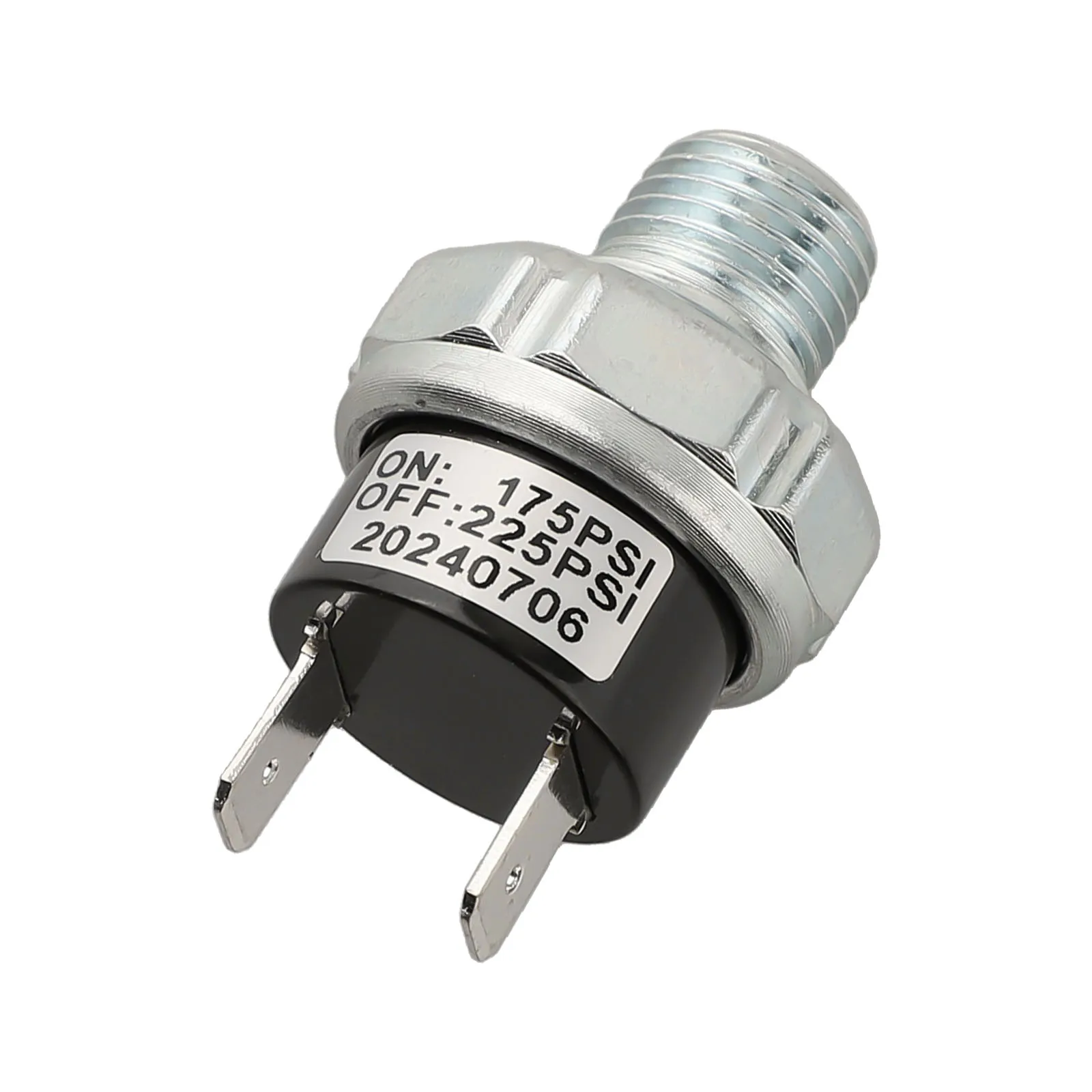 12V 24V Compressor Pressure Switch Metal Construction Standard 1 4 NPT Versatile Usage AC DC Compatibility Easy Installation