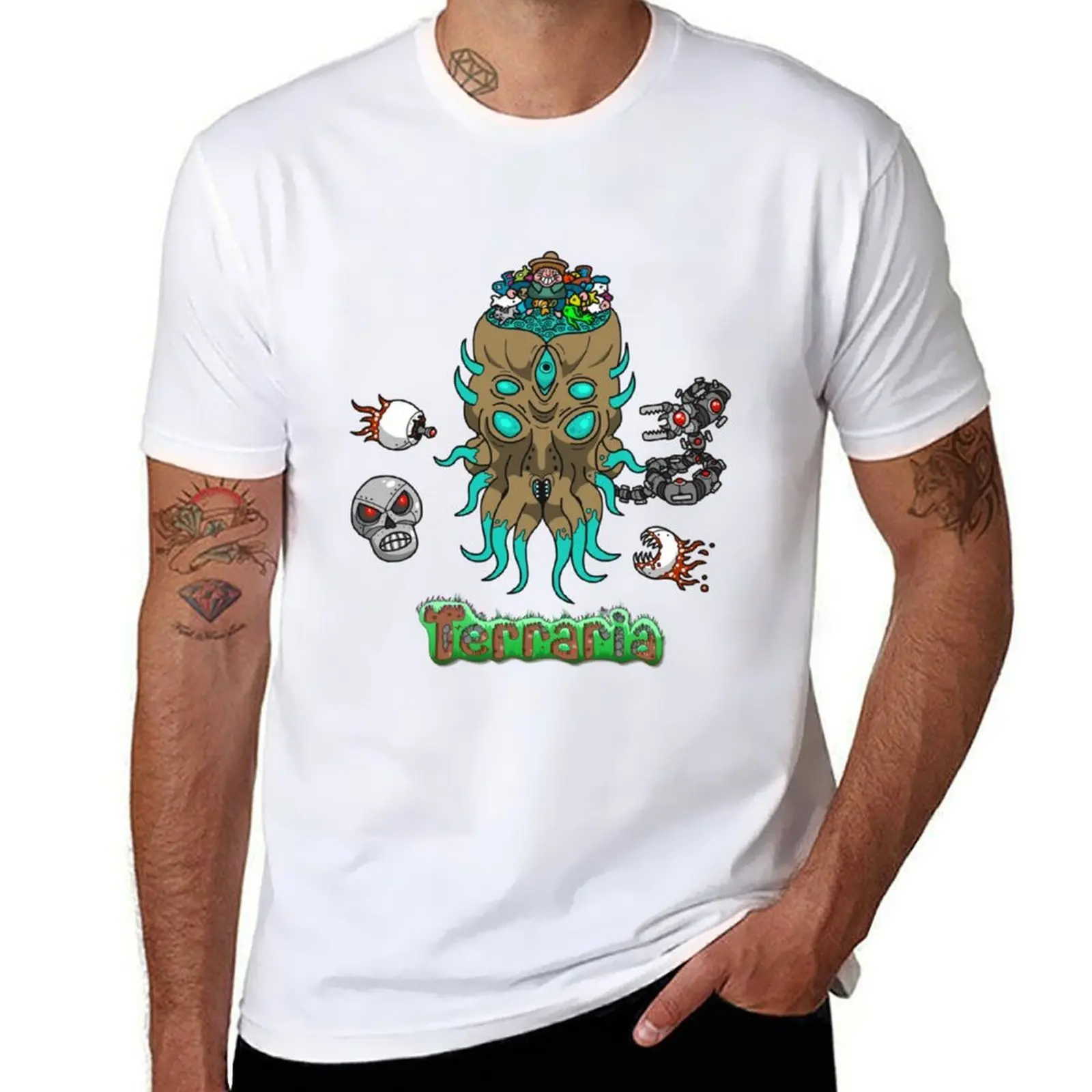

Vintage Terraria Indie Game Design T-Shirt graphic t shirts for man t shirts for man pack white T-Shirt