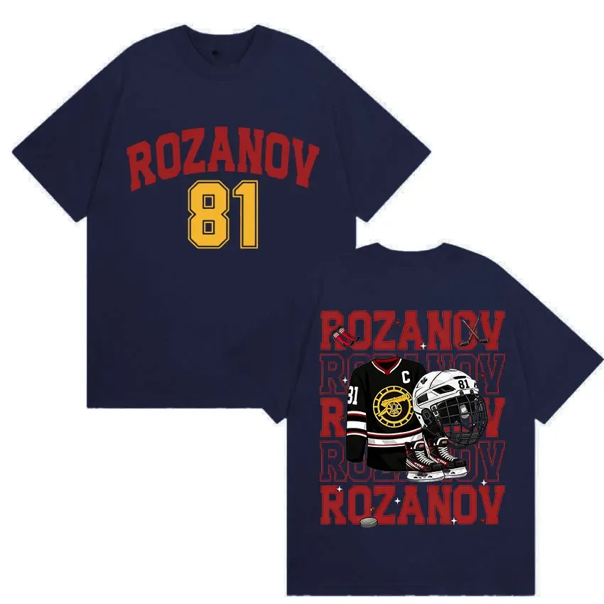 Ilya Rozanov 81 Boston Raiders T Shirt Heated Rivalry Harajuku High Quality Retro T-shirts Men Women Cotton Short Sleeve T-shirt