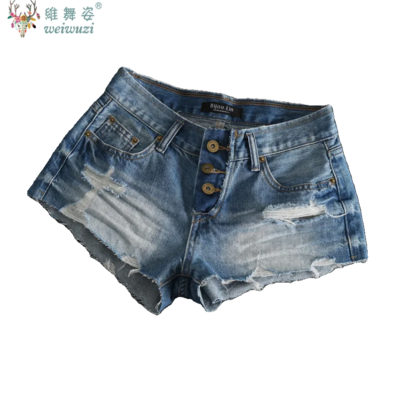 Fashion Sexy Low Waist Women Denim Shorts Summer Beach Slim Fit Tassel JEANS Hot Pants Spicy Girl Basic Style Leisure Streetwear view 3