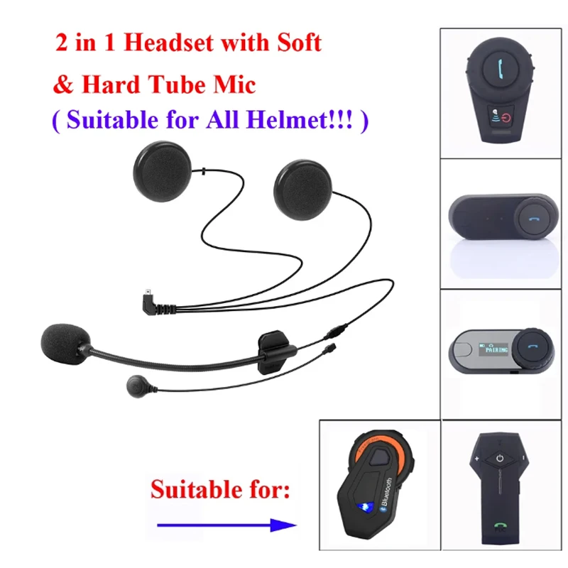 Téléphone de sauna et microphone dur et doux, Freedconn R1, R1 Plus, réinitialisation en option, 5 broches, 2 en 1, 1PC