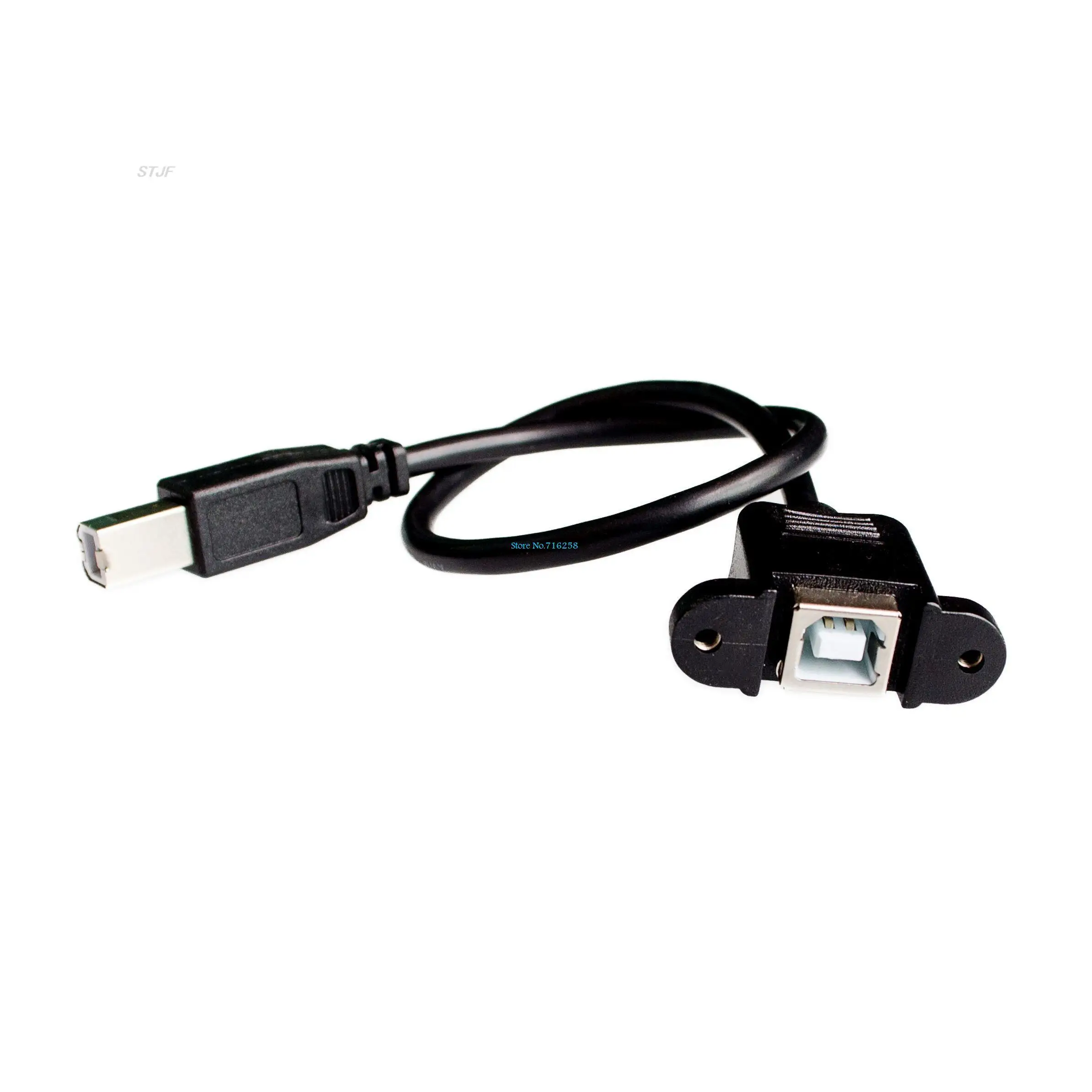 Hoch geschwindigkeit 30cm m/f USB 2,0 Typ B Stecker zu Buchse rechtwinklige Verlängerung Datenkabel Schalttafel halterung für Drucker kabel mit Schrauben loch – Detail 2