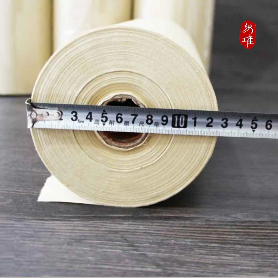 100m Antique Rice Paper Half-Ripe Bamboo Pulp Rice Paper Chinese Painting Calligraphy Xuan Paper Artist Painting Supplies