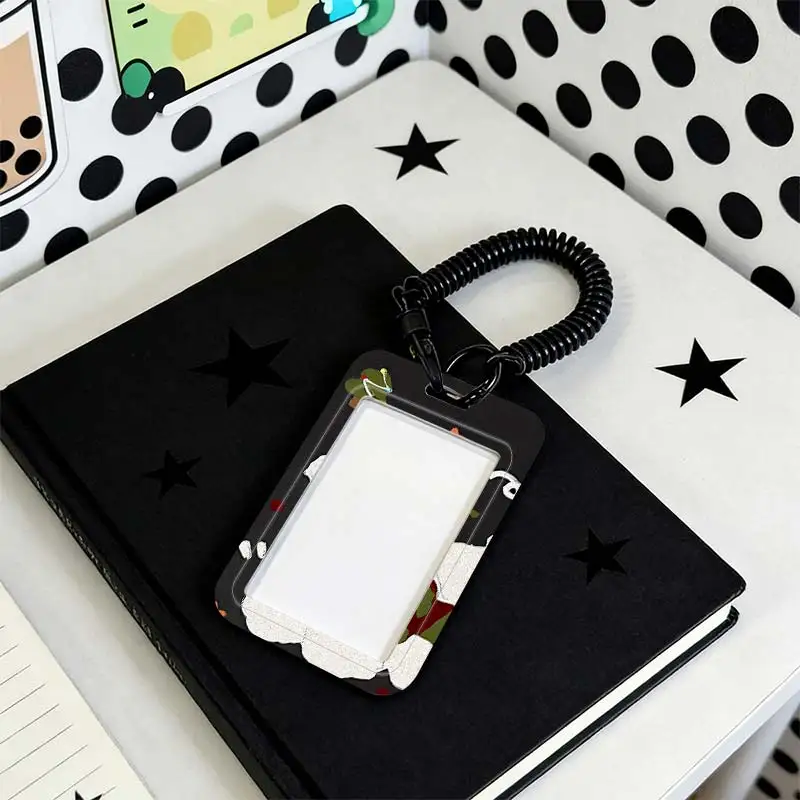 Cards Cover for Photo Protector Stretchable Spring Cord Student Bus/Meal Card Protection Case Kpop Photocard Holder