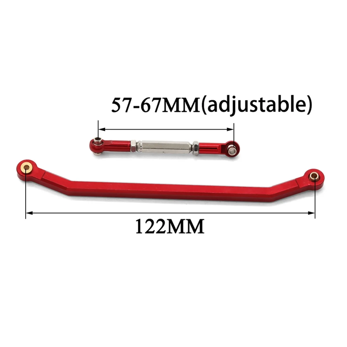 Y34A комплект прочных рулевых тяг из алюминиевого сплава для обновления 1/12 MN128, радиоуправляемая автомобильная часть, красный