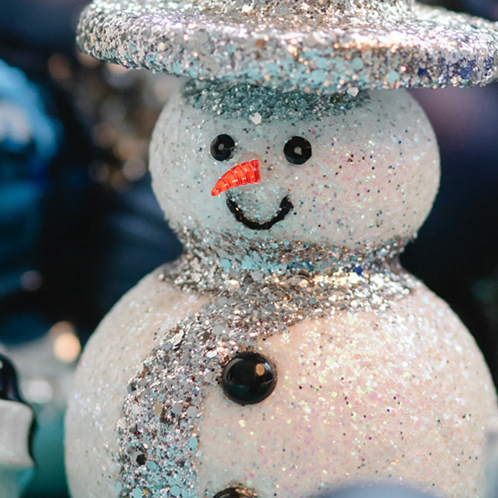 

100Pcs Semi Transparent Orange Plastic Snowman Nose Christmas Craft Accessory For Making Ornament