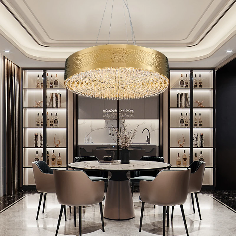 

Manggic New Luxury Modern New Design Led Lighting For Bedroom Round Living Room Lights Fixtures Crystal Chandelier