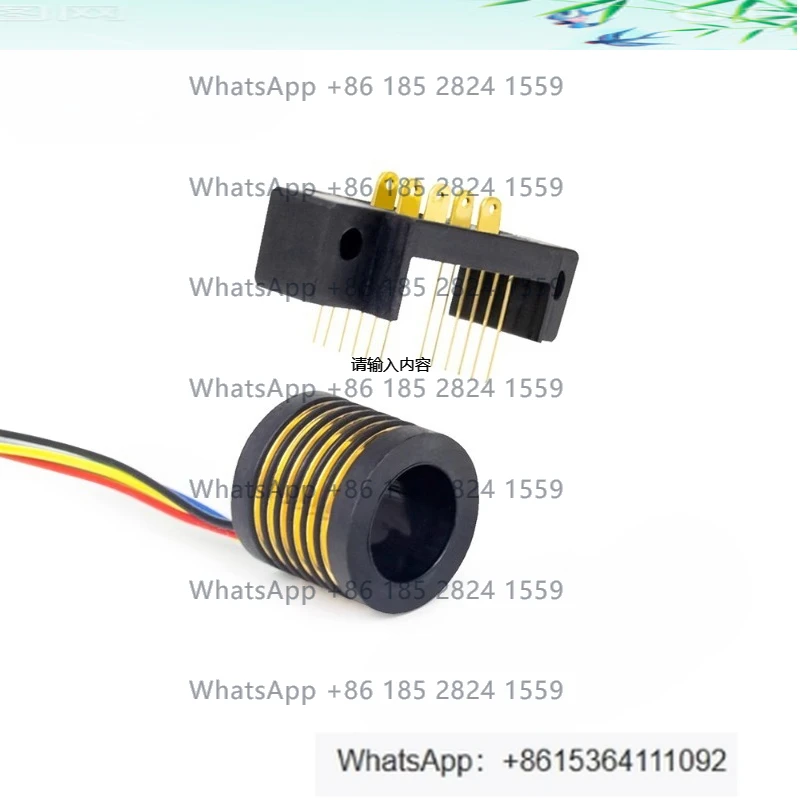 

Split via conductive slip ring, split conductive , rotating collector ring NEW