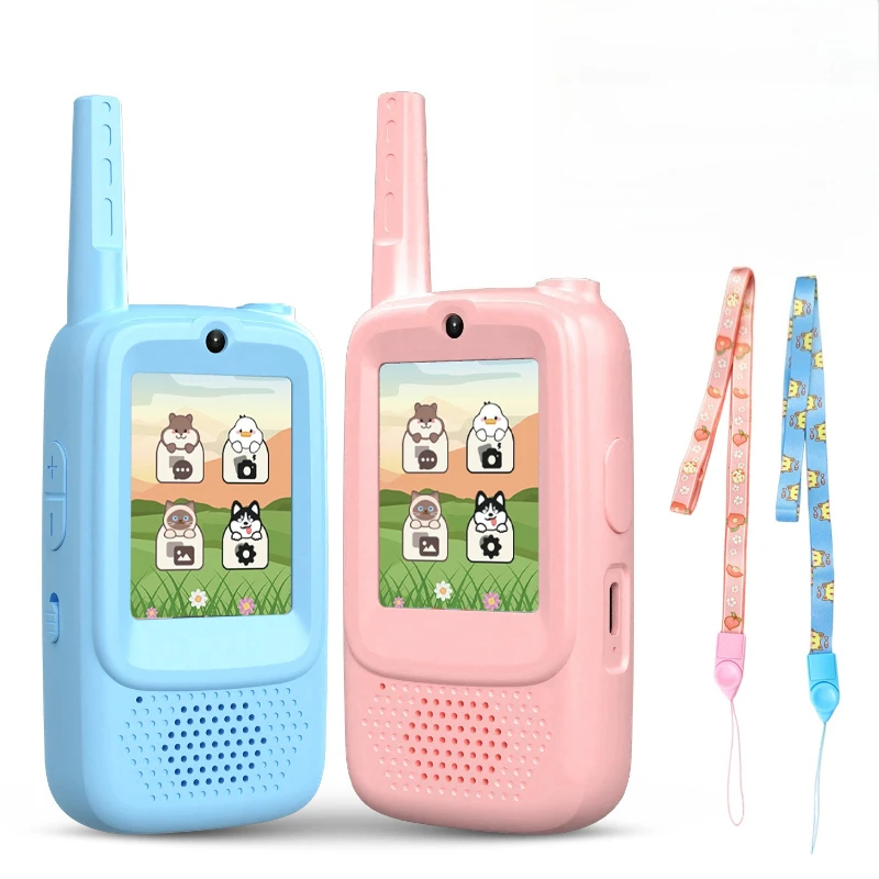 New children's video walkie-talkie gift, birthday cartoon pager, high-definition calling