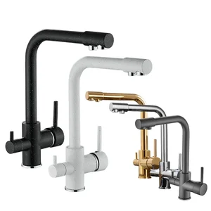 Küchenhahn, heißes und kaltes Wasserauslass, Wasserreiniger, Schwarz und Weiß, Waschbecken, Waschbecken, freier Schlauch 12 Hauptverkaufsreiniger kaltes und natürliches Wasser - №11