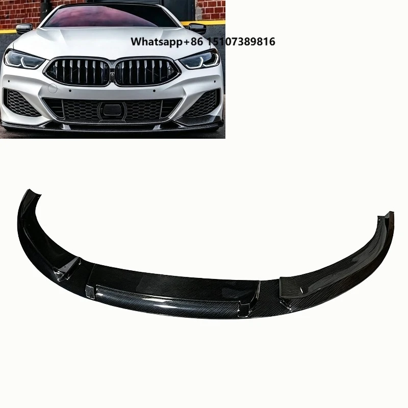Dry Carbon Fiber Front Bumper Lip Splitters  Front Lip 3D Style for 8 Series G14 G15 G16 M Sport 2 Door 4 Door 2018-2021