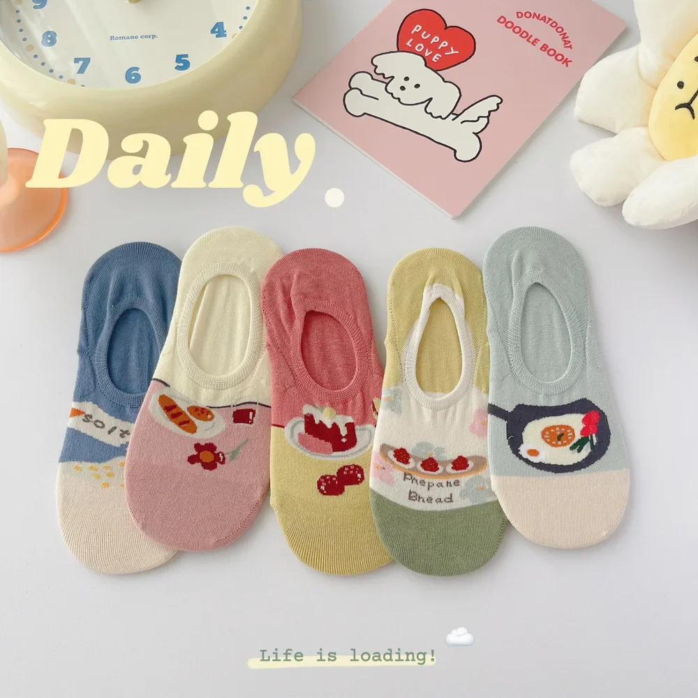 اليابانية Kawaii الكرتون لطيف جورب النعال النساء الصيف غير مرئية لا تظهر الجوارب تنفس القطن منخفضة قطع الكاحل قارب الجوارب الهدايا #1