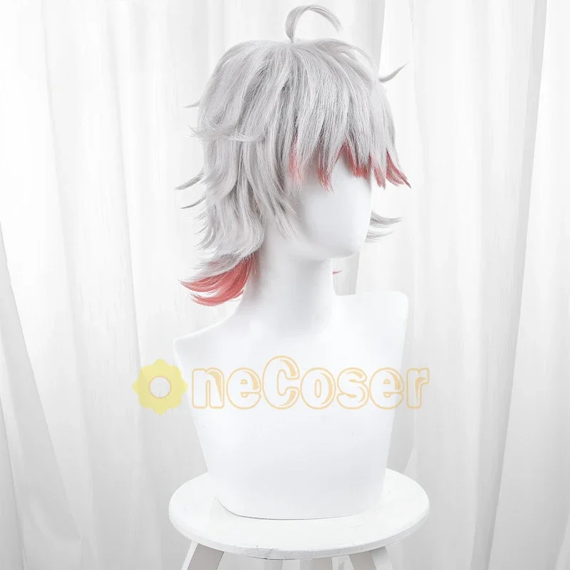 Редкий женский парик для косплея, серый градиент, красные волосы, игра, ID V, пациент, Эмил, Термостойкое волокно, чехол, Хэллоуин
