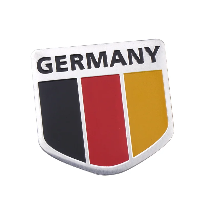 3D Aluminum Germany Flag Badge Auto Car Body Tail Trunk Decoration Stickers Motorcycle Automobile Modification Decal Accessories