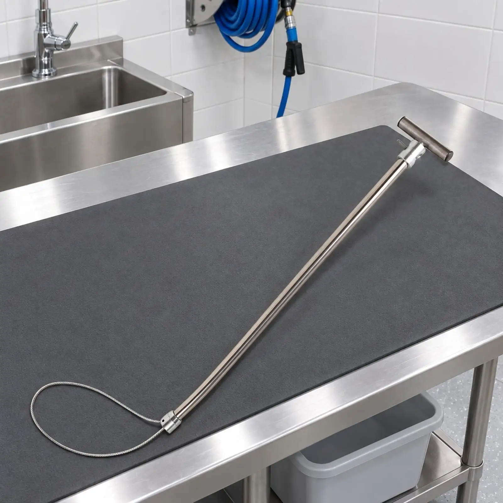 Stainless Steel Pig Catcher Snare Rod with Locking Loop for Veterinary Farm Use