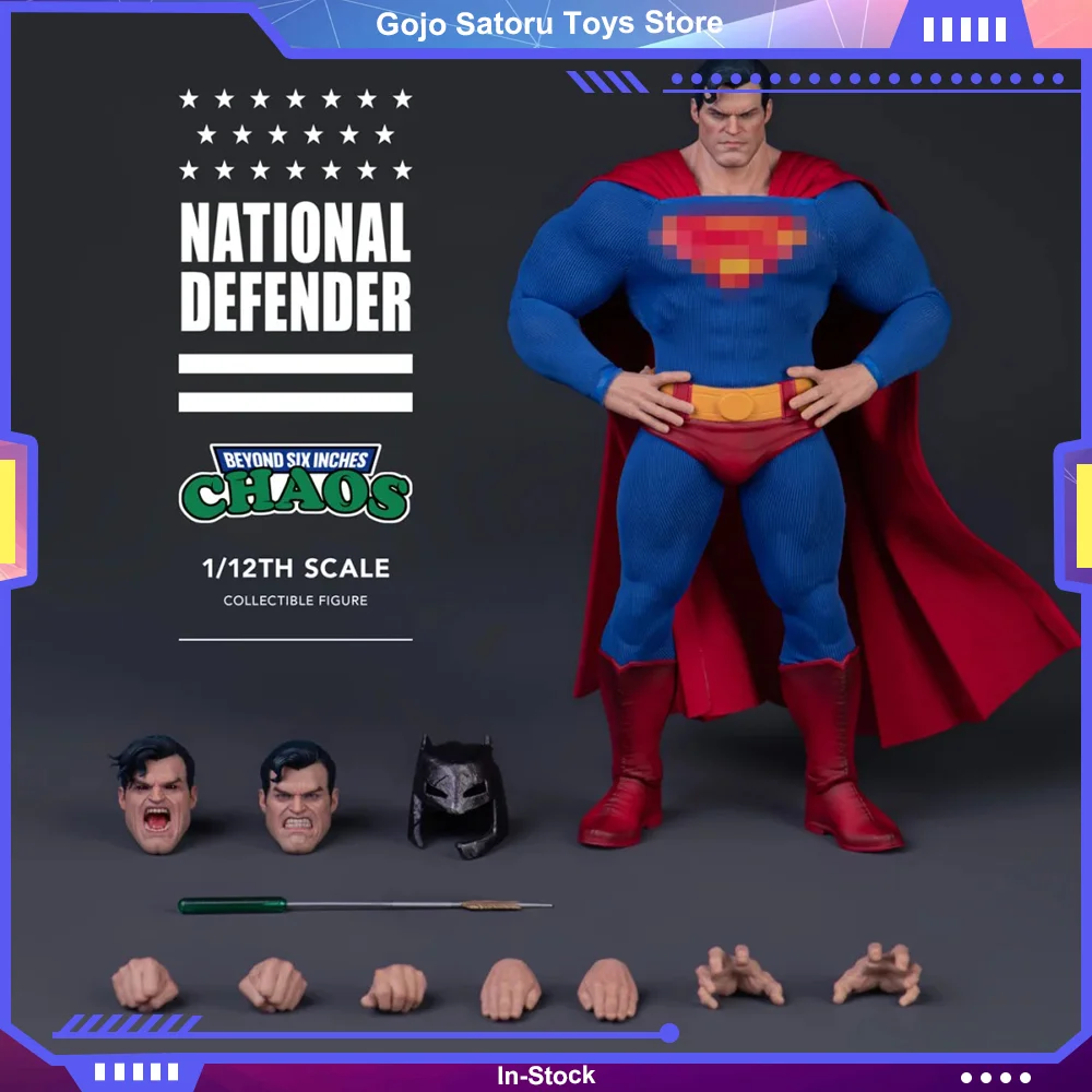 

CHAOS No.001 1/12 SuperMan National Guardian Ambassador Super Hero Full Set 6-inches Action Figure Anime Model Collection Gifts