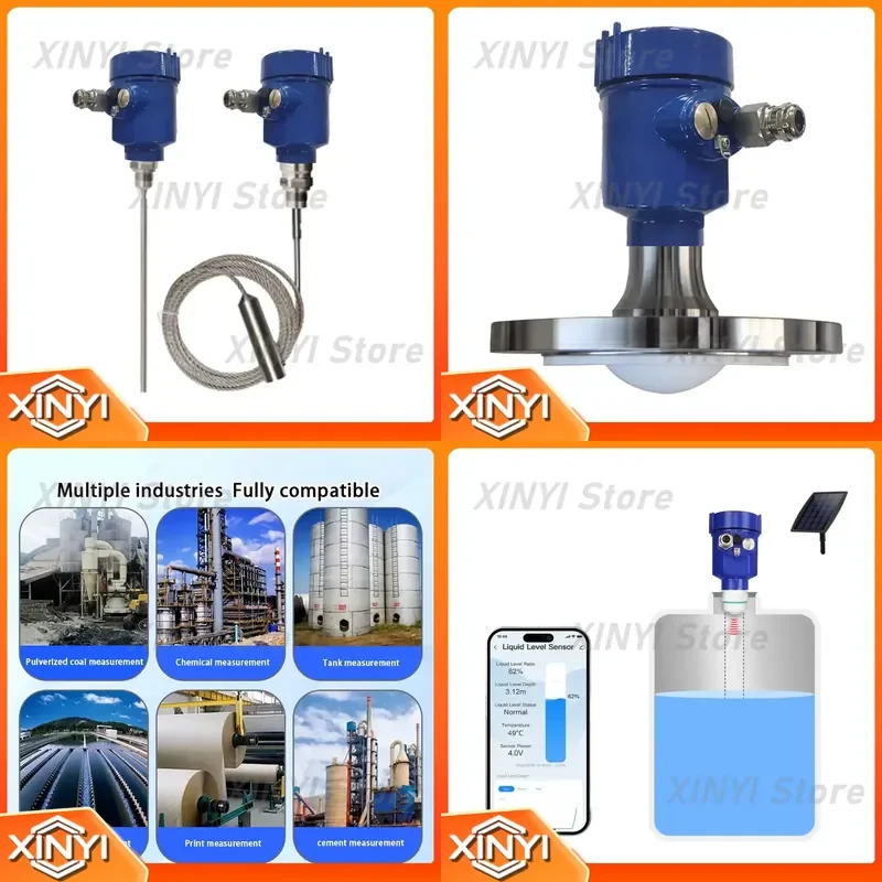 for YOKE FM Guided Wave Level Meter 2mm Accuracy Metal 4-20mA RS485 Communication for Reaction Vessels and Storage Tanks