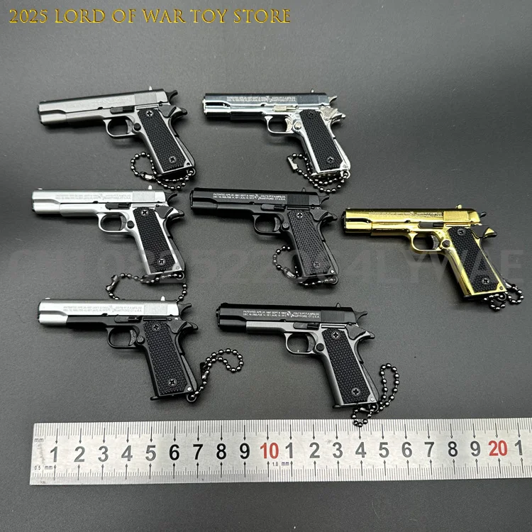 1:3 Bilancia In Lega Colt 1911 Pistola Mini Pistola Portachiavi In Metallo Colt 1911 Pistola Portachiavi Agitarsi Giocattolo PUBG Pistola Regalo Pubg Decorazione Giocattoli