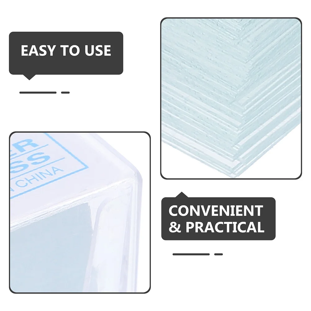 

500Pcs Microscope Slides Cover Glasses Square Glass Slides Clear Cover Slips for Labs Microscope