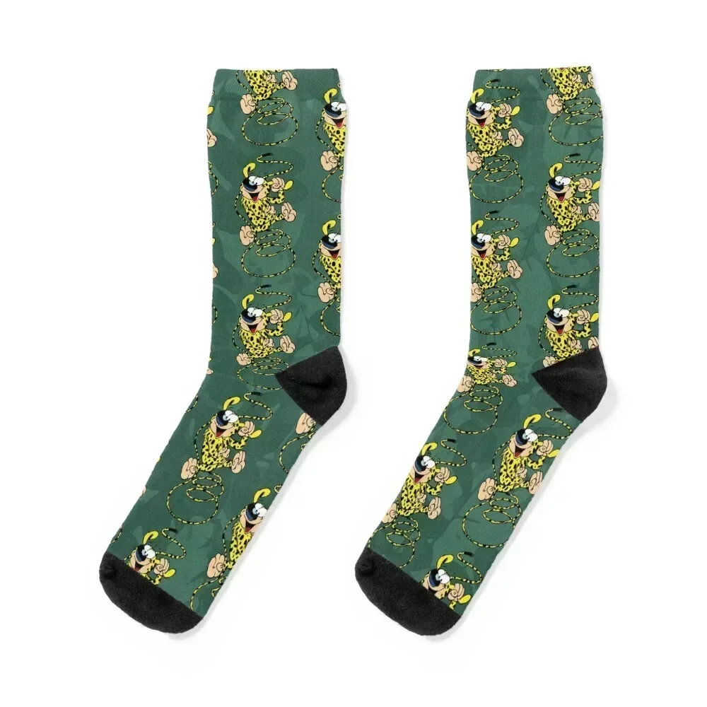 Marsupilami - Spring - Shades of green Socks kids designer crazy Socks For Man Women's