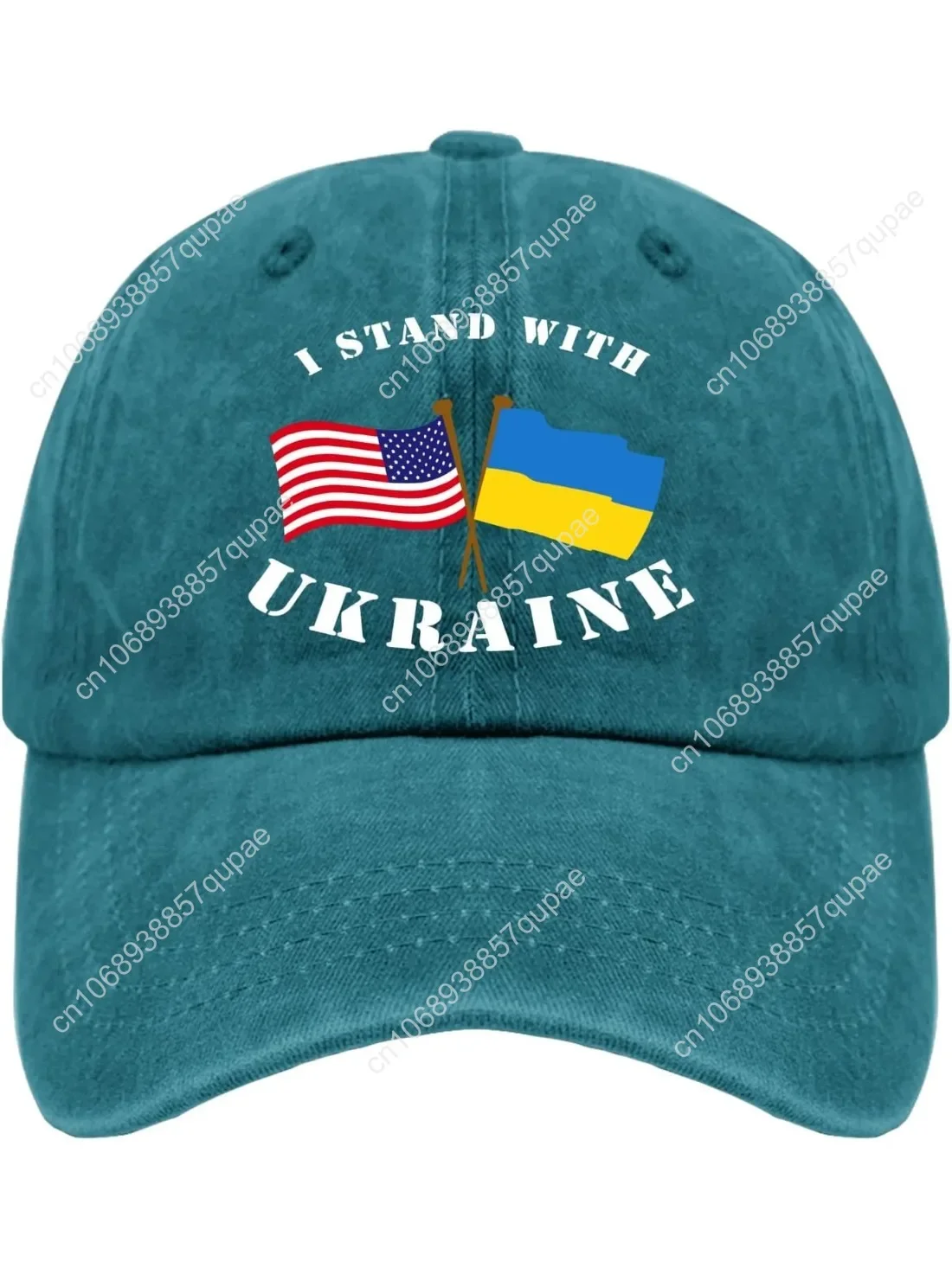 

I Stand with Ukraines Flag America Workout Hats for Women Fashionable Hat for Women's Hat Trendy Ponytail Baseball Hat
