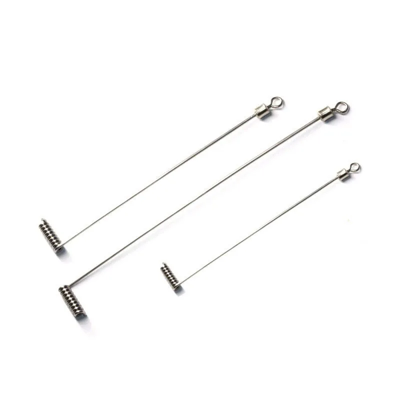 10 teile/los 8/10/15/20/25cm Edelstahl L-Form Balance Rolling Swivel Connector Angel gerät Werkzeug Pesca Angel zubehör – Detail 1