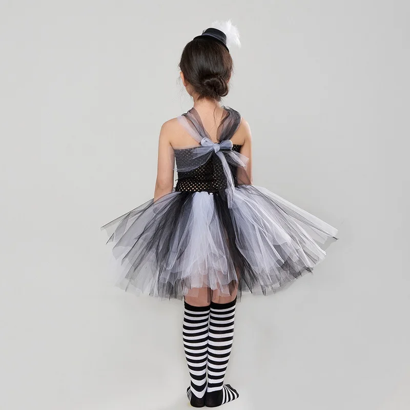 Halloween Girls Animal Costumes Cute Funny Outfit Net Yarn Tutu Dresses With Headband Kids Birthday Party Fancy Dress