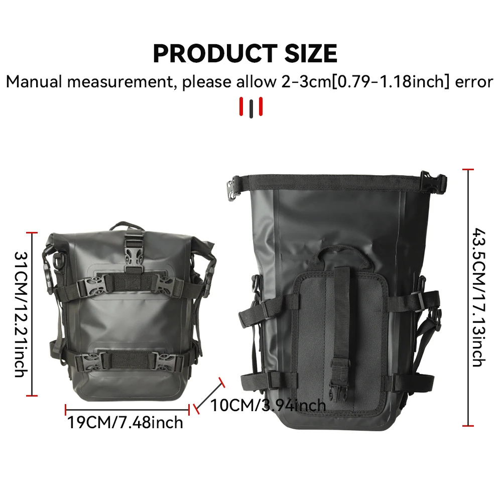 Motorcycle Bumper Crash Bar Bag Dry Bag Waterproof Motorbike Travel Side Backpack Moto Saddlebags Universal