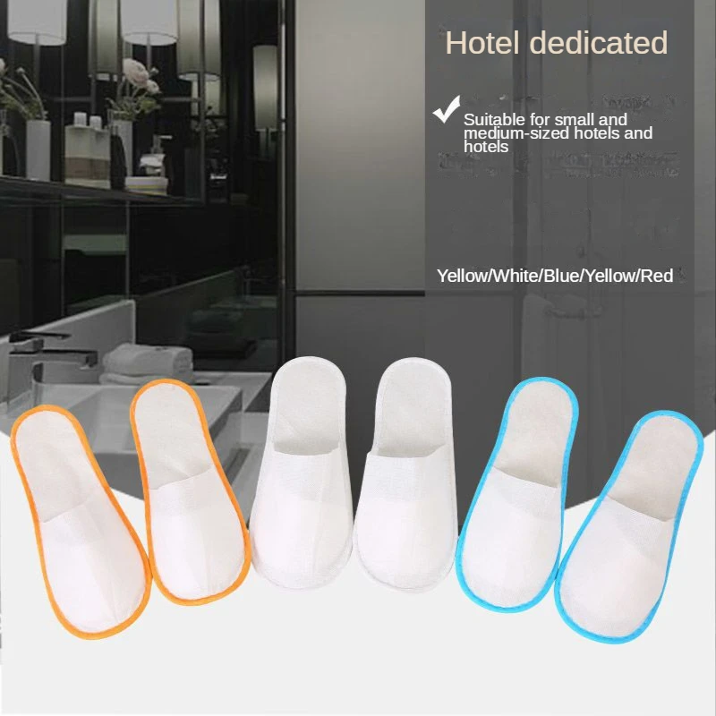 

Bathroom Supplies Travel Portable Disposable Slippers Brushed Cotton Slippers Thickened Non-slip Comfort Hotel B&B Guesthouse