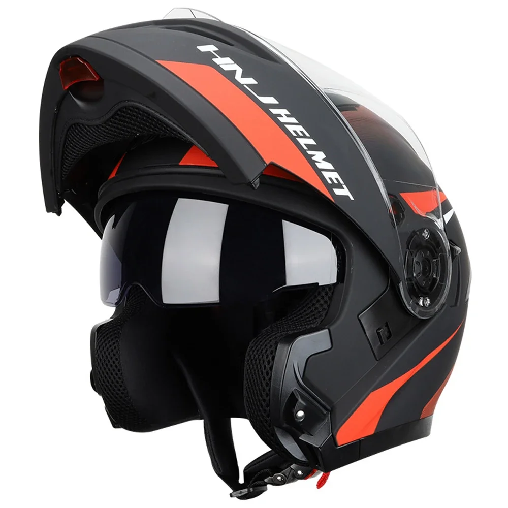 

Motorcycle Helmet Flip Up Double Lens Modular Moto Helmets Motorbike Motocross Full Face Helmets Breathable Summer For Man Women