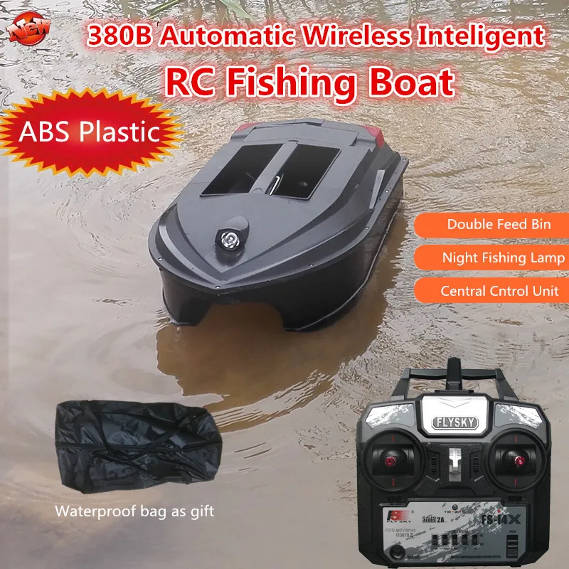 High Speed Large Intelligent Electric Wireless Control Fishing Boat 380B Waterproof Dual Hull Auto RC Lure Boat Nesting Boat Toy