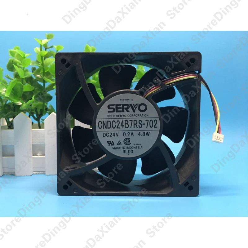 

1 шт. для сервопривода CNDC24B7RS-702 | Вентилятор-преобразователь DC24V 0.20A 4.8W с 3-контактным разъемом, 120×120×38 мм, 12 см