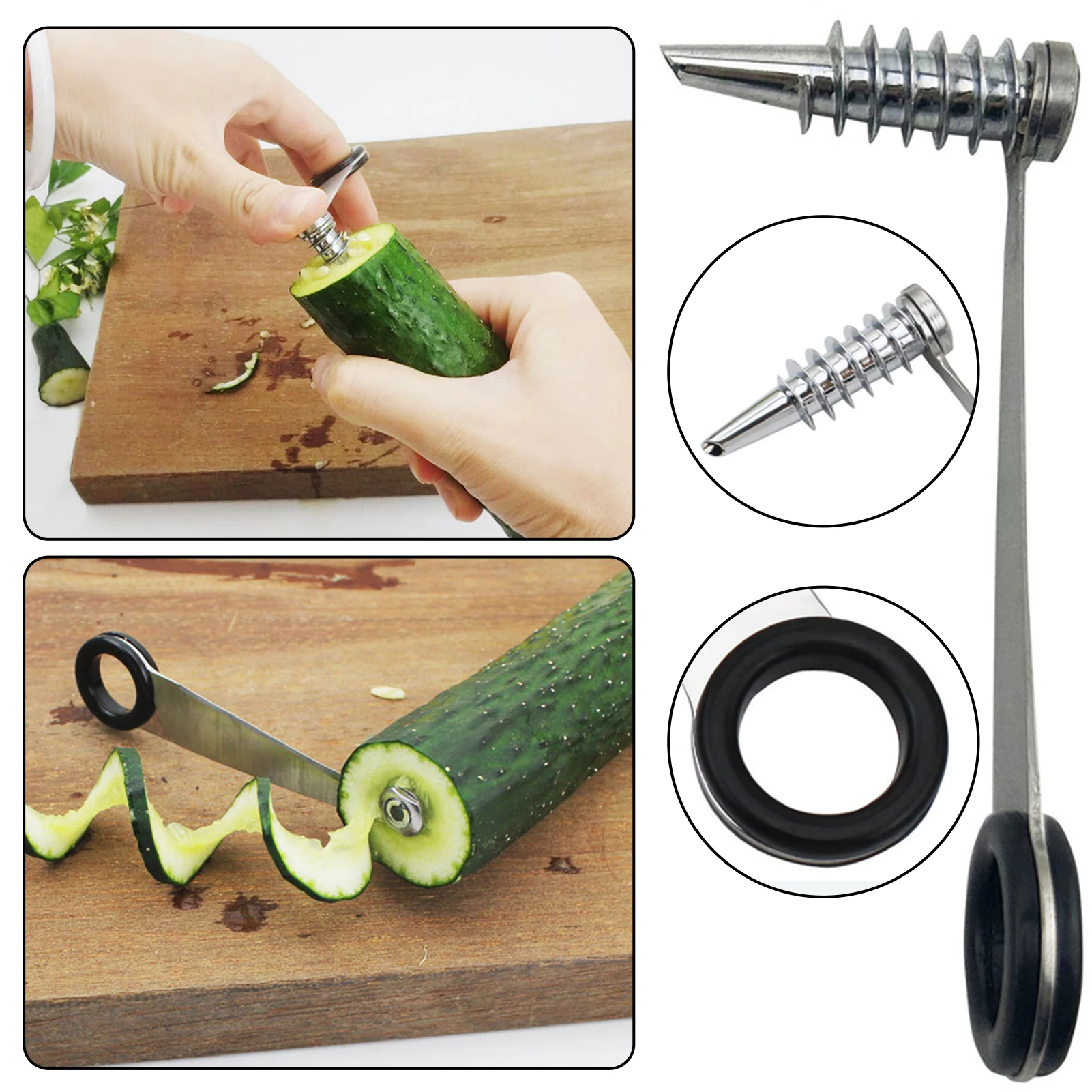 Cortador de batata espiral Fatia torcida Batata Torre Torre Corte Diy Creative Cutting Device Manual Batata Cutter Acessrios de cozinha
