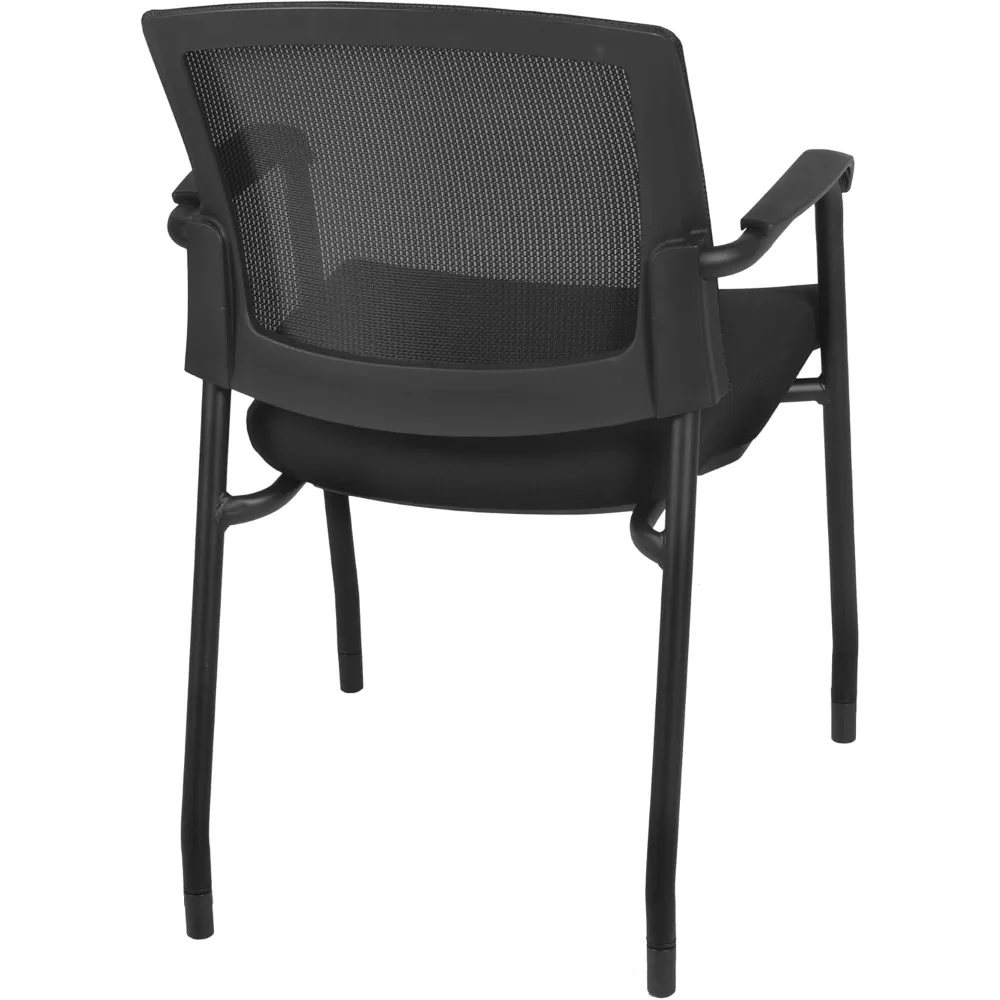 كرسي Knight الشبكي متعدد الأغراض - كرسي ضيوف مريح مكدس مع مقعد مبطن ومساند للذراعين للمكتب وغرفة الاجتماعات،