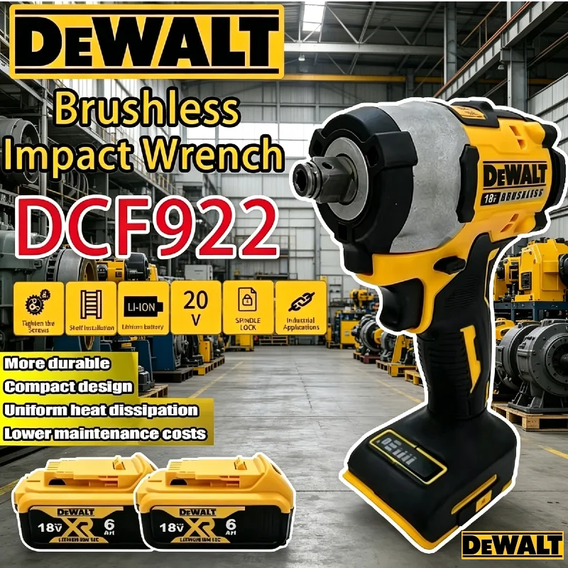 

DEWALT DCF922 Max XR Brushless Cordless Impact 20V Wrench High Torque Variable Speed Rechargeable Power Tool