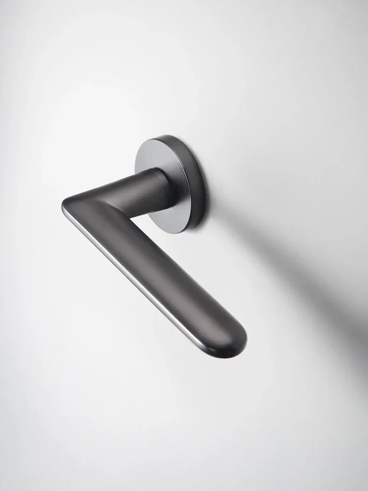 

Gray Simple Lock Universal Indoor Lock Security Lock Door Handles for Interior Key Door Locks for Home