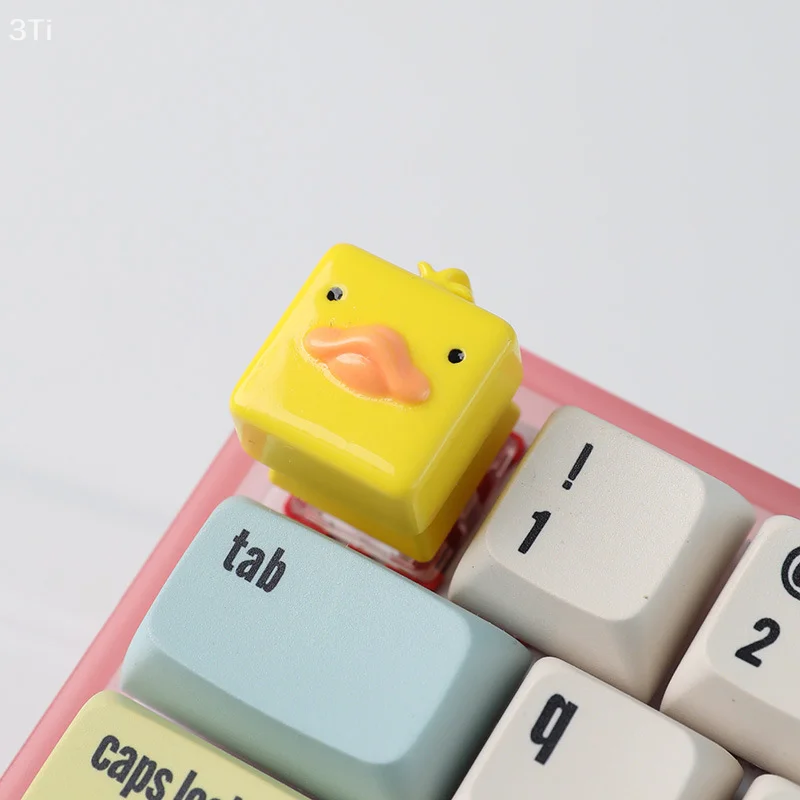 Retro Keycap Tastiera meccanica Copritasti in resina 3D Copritasti personalizzati Cute Duck Pig Copritasti Tastiera meccanica da gioco Keycap