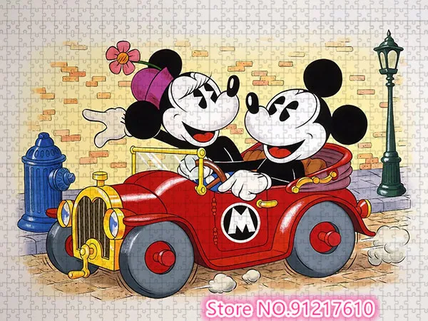 Dibujos animados de Disney, Mickey Mouse, Pato Donald, 1000 piezas de rompecabezas, juego de rompecabezas para quemar el cerebro para niños, regalo de vacaciones