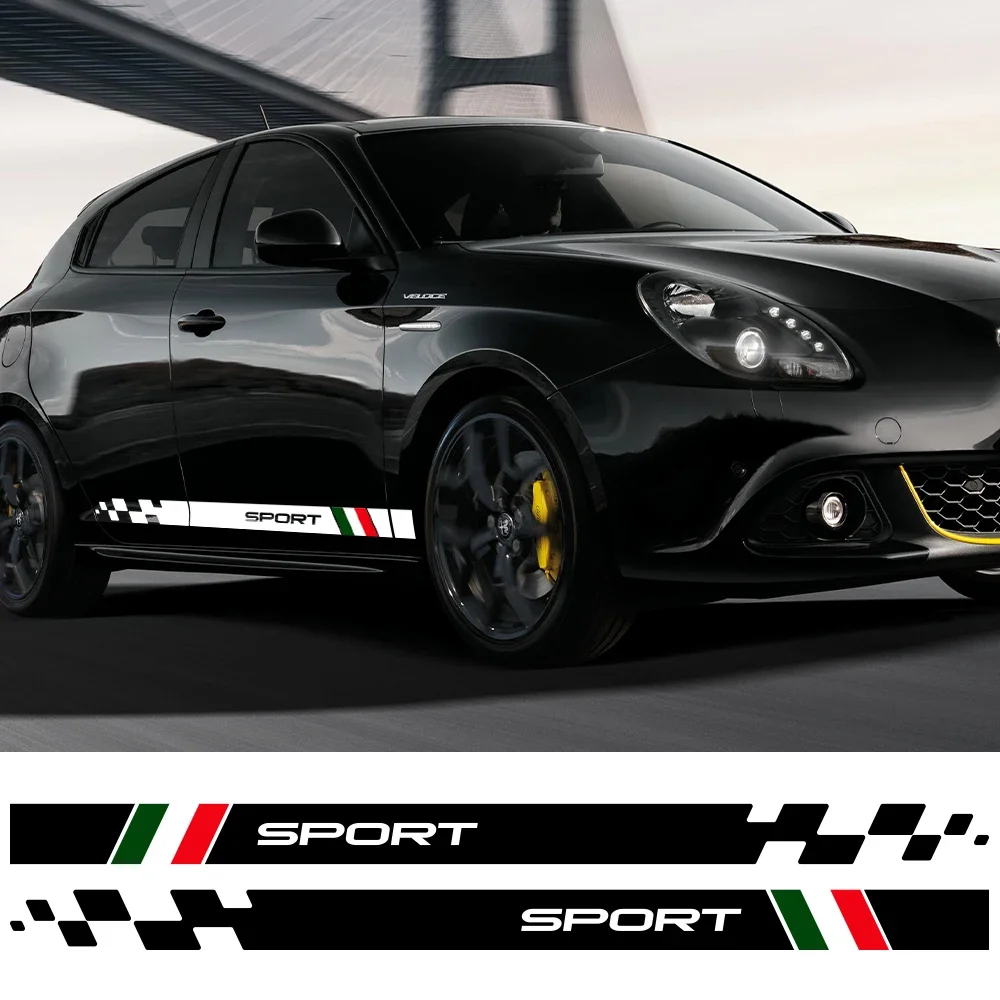 

For Alfa Romeo Giulietta Car Door Side PVC Stickers Racing Sport Graphics Vinyl Film Decor Decals Auto SUV Tuning Accessories
