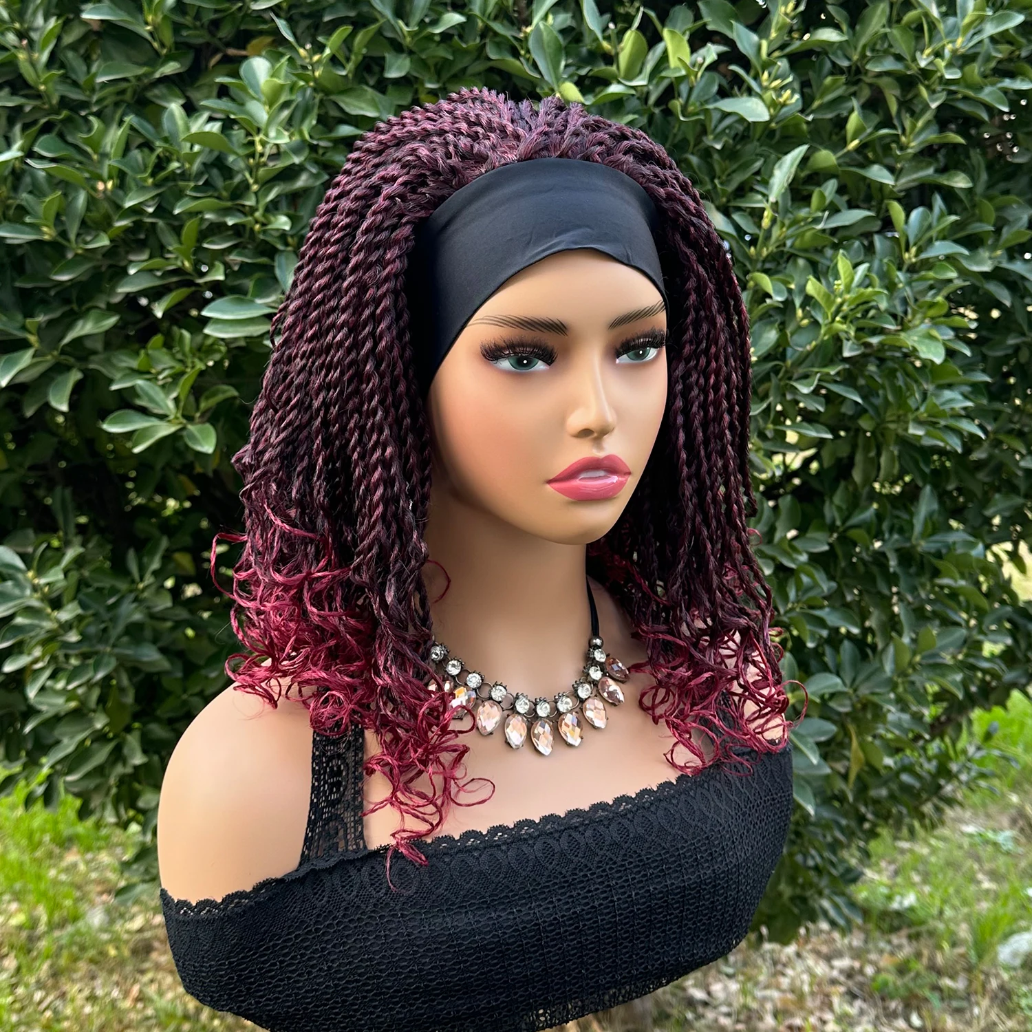 12 Inch Synthetic Braided Wig for Black Women