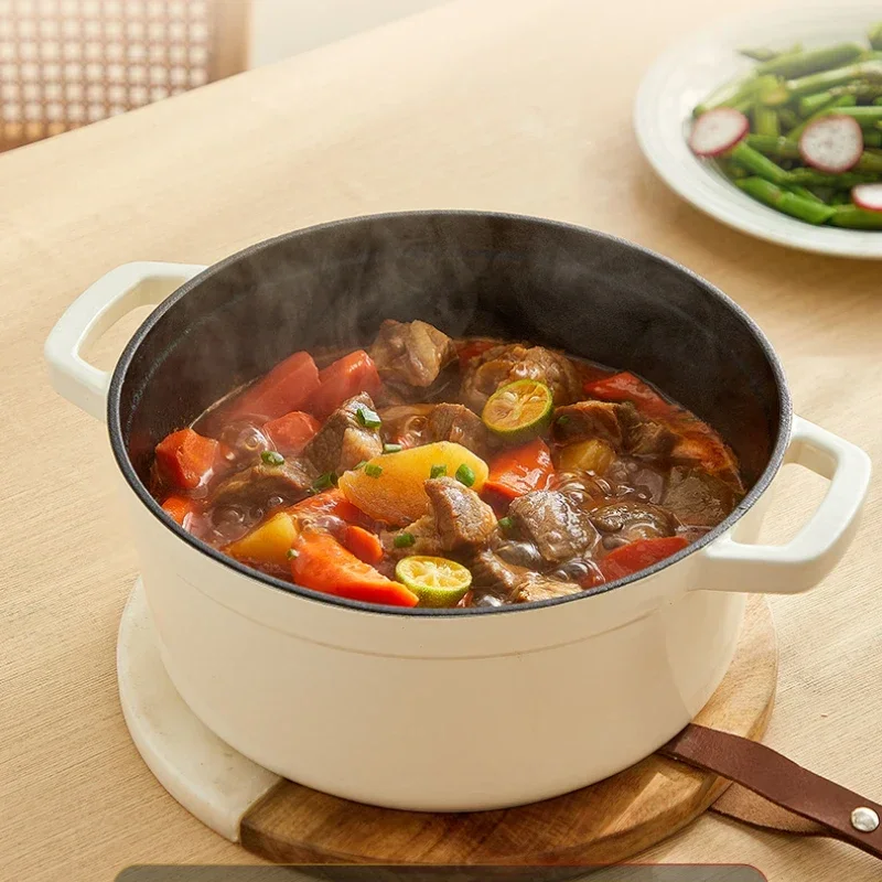 Cast Iron Cooking Pot, Wear-resistant Non-stick Wok, High Quality Heat Transfer Pan, Rust-resistant Kitchen Cookware.