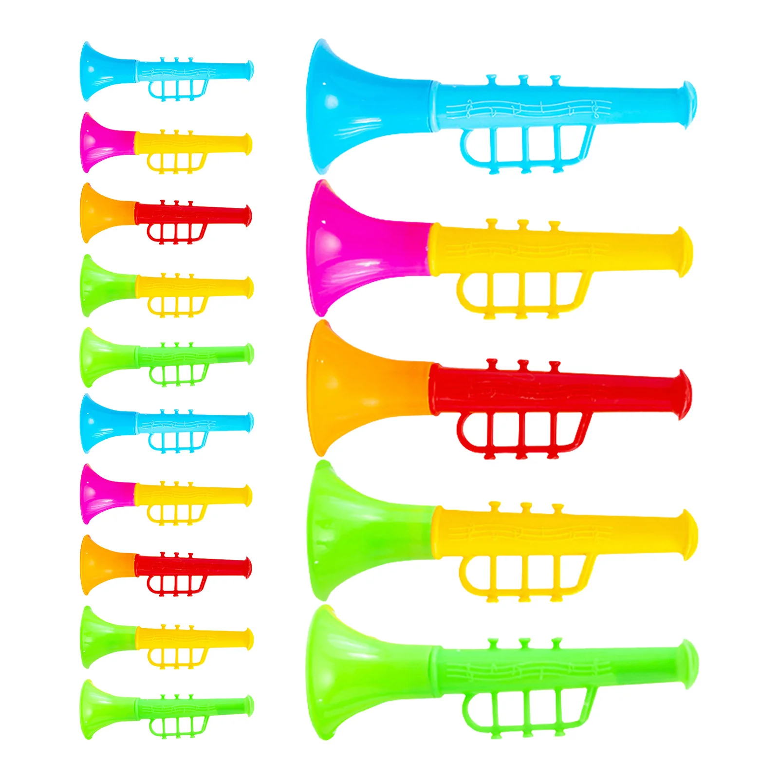 30 قطعة للأطفال الملونة البوق الصغير تهب القرن آلة موسيقية إبداعية تعلم حفلة الدعامة ألعاب البوق الصغير #4